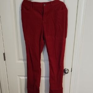 St. John's Bay Red Straight Leg Trousers